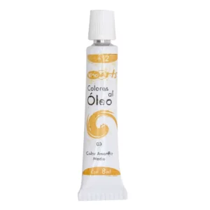 PINTURA OLEO 8ML AMARILLO MEDIO 3 ATADO DE 4 PZAS.