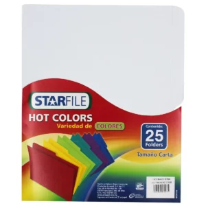 FOLDER CARTA C/25 HOT COLORS BLANCO
