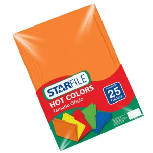 FOLDER OFICIO C/25 HOT COLORS NARANJA