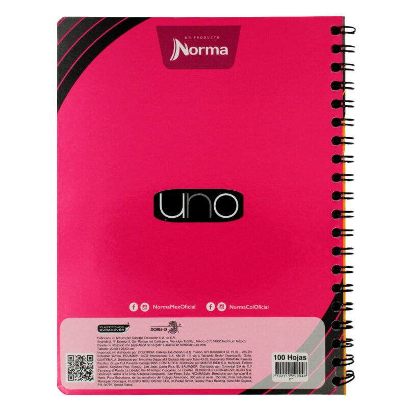 CUADERNO PROFESIONAL 100HJS UNO C7 ATADO DE 5 PZAS. - Imagen 2