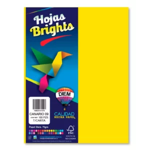 HOJA CARTA FLUORESCENTE C/100 100F09 CANARIO
