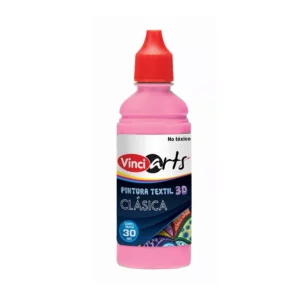 PINTURA TEXTIL VINCI 30ML ROSA ATADO DE 6 PZAS.