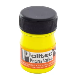 PINTURA ACRILICA FLUOR 20ML 801 AMARILLO ATADO DE 12 PZAS.