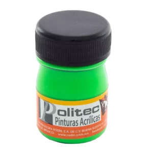 PINTURA ACRILICA FLUOR 20ML 804 VERDE ATADO DE 12 PZAS.