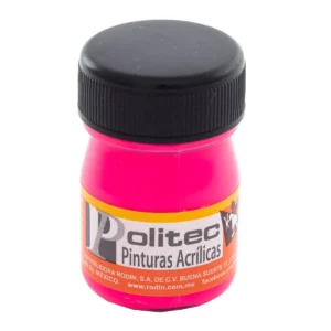 PINTURA ACRILICA FLUOR 20ML 806 ROSA ATADO DE 12 PZAS.