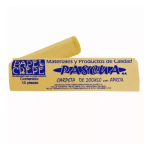 PAPEL CREPE PASCUA DORADO ATADO DE 10 PZAS.